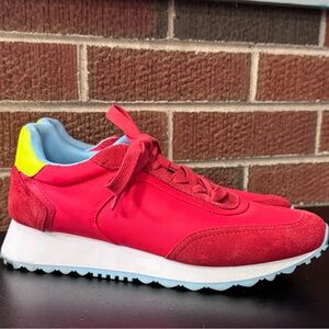 Steve Madden Genesis Platform Sneakers in red, blue, and yellow women’s 8